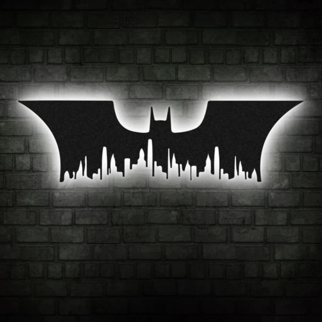 Luminárias Led Abajur Arandela Sem fio Com Pilhas Batman Borboleta Ferrari star Wars Vingadores Montanha decoração