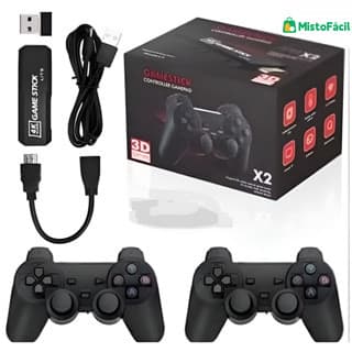 Haste de manuseio de videogame 2 suportes 4KGD10 64GB37000 jogos + 2 controles PSP PS1 e GBA Retro Games