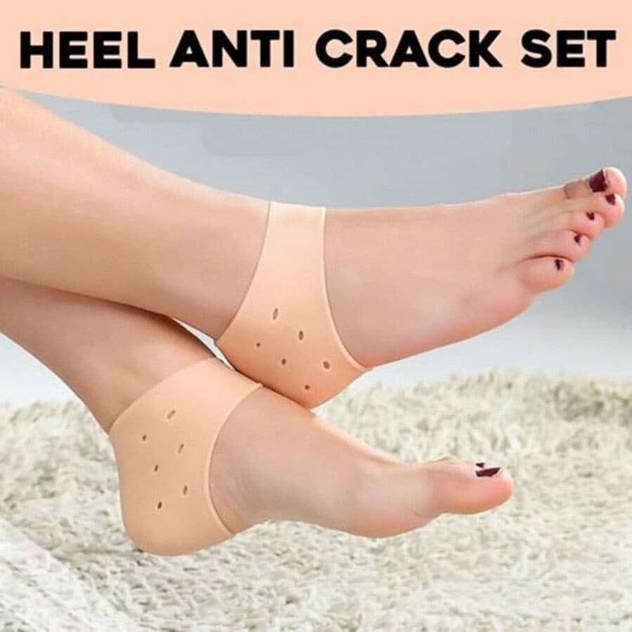 Protetor de Calcanhar Hidratante Antirrachadura-Almofadas de Silicone Para Esporões e Fascite Plantar