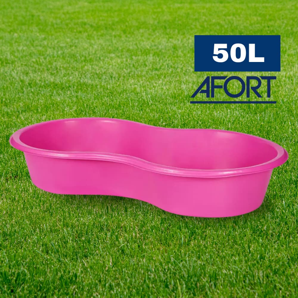 Piscina Feijão Infantil 50 Litros Rosa Sem Tampa Caixa Multiuso Polietileno Rígida Afort Criança Pet Verão Banheira