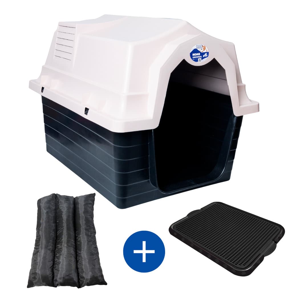 Casinha N6 Para Cachorro Unishop + Colchonete + Tapete Higiênico