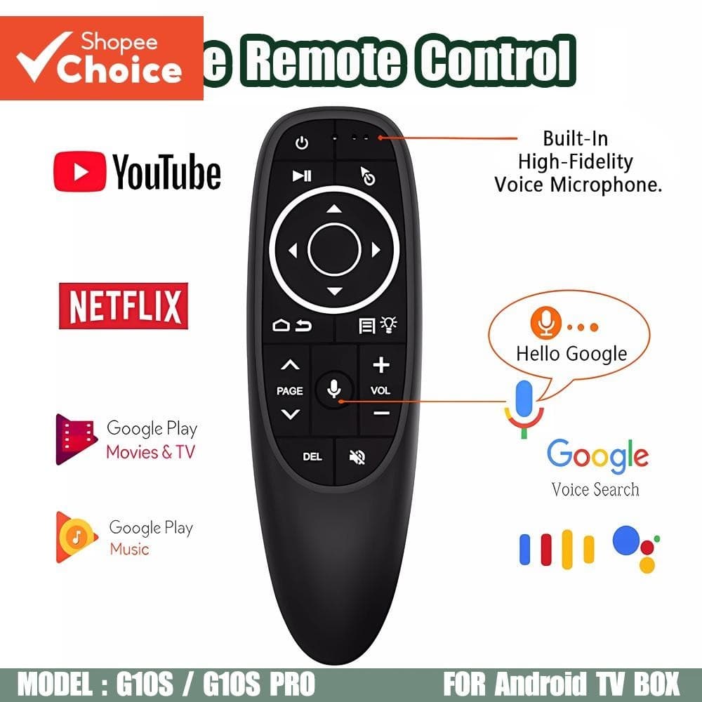 G10S/G10S PRO Air Mouse Controle Remoto De Voz 2.4G Sem Fio IR Aprendizagem Para H96 MAX X88 X96