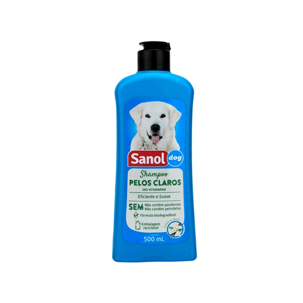 Shampoo Para Pelos Claros com Glicerina 500 ml - Sanol Dog