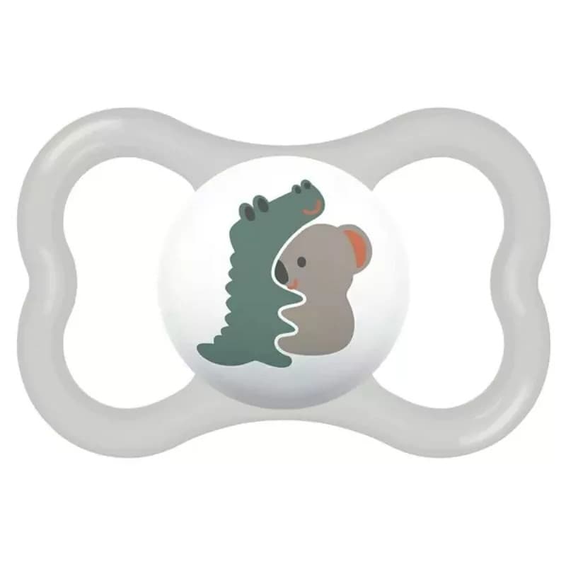 Chupeta Bico Air Mam Para Bebê Bico de Silicone Com Disco Extraventilado Neutra  Unissex Menino Menina 16 + Meses