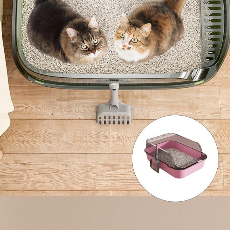 Hi * Recipiente Para Areia Gatos Estrutura À Prova Vazamentos Bandeja Sanitária Capacidade Banheiro