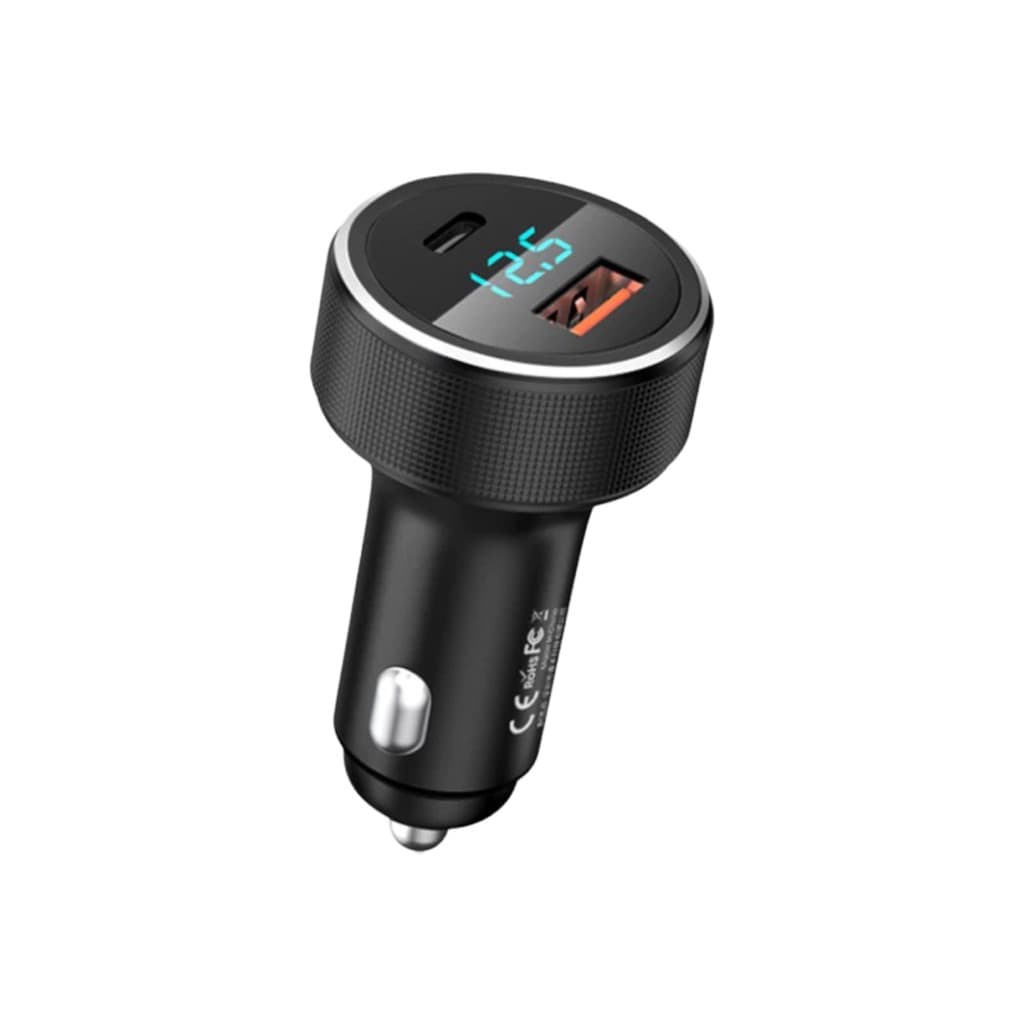 Carregador Veicular 60W com 9.1A e Exibição de LED Opcional
