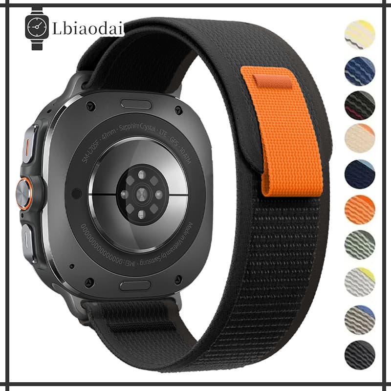 Pulseira de Nailon Para Samsung Galaxy Watch Ultra 2 /Ultra 47mm Trail Loop Para Relógio Samsung Galaxy Ultra 2 /Ultra
