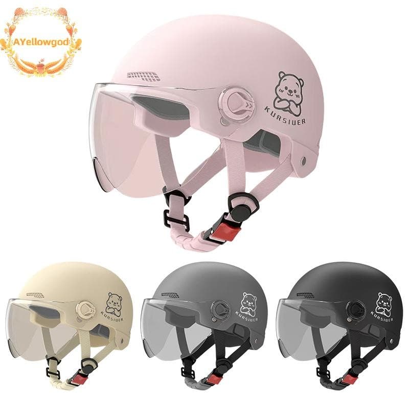 AYellowgod 1 Peça Bateria Motocicleta Verão Universal Quatro Estações Proteção Solar Capacete De Segurança Meio Carro El