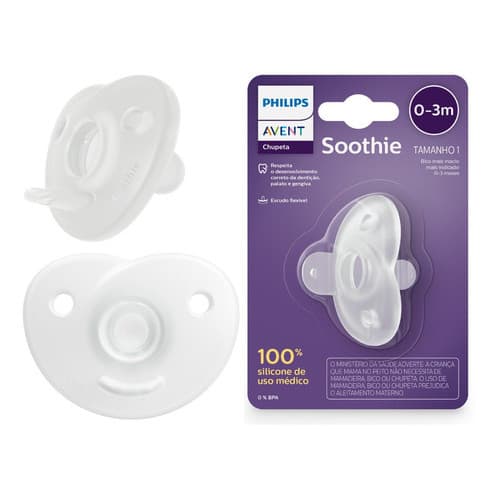 Chupeta Soothies Avent Individual 0-3m Neutra