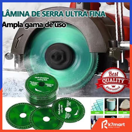 Kit 3/Kit 5 6 Em 1 Disco De Corte Com Diamante Lâmina De Serra Multifuncional 100mm Ultra Fino Para Azulejo Cerâmico PVC