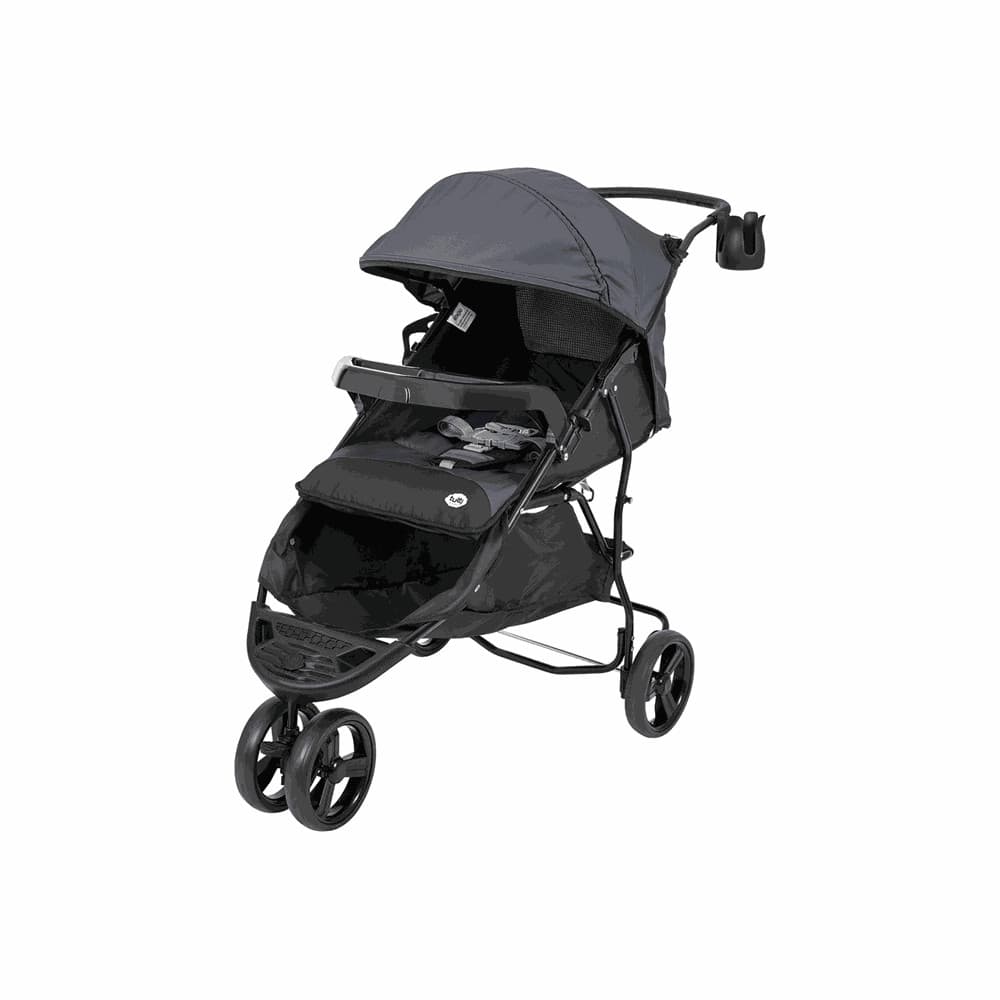 Carrinho de Bebê Evo  Preto Com Cinza - Tutti Baby