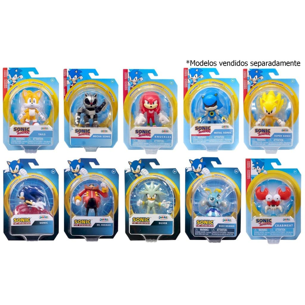 Boneco Articulado Sonic The Hedgehog - 7 cm - Jakks