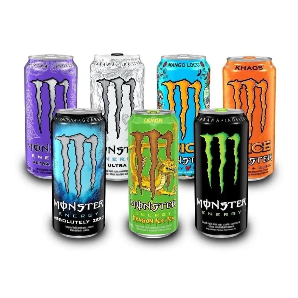 Energético Monster Energy Sabores 473ml Lata Unidade Bebida Energética MONSTER Flex SP