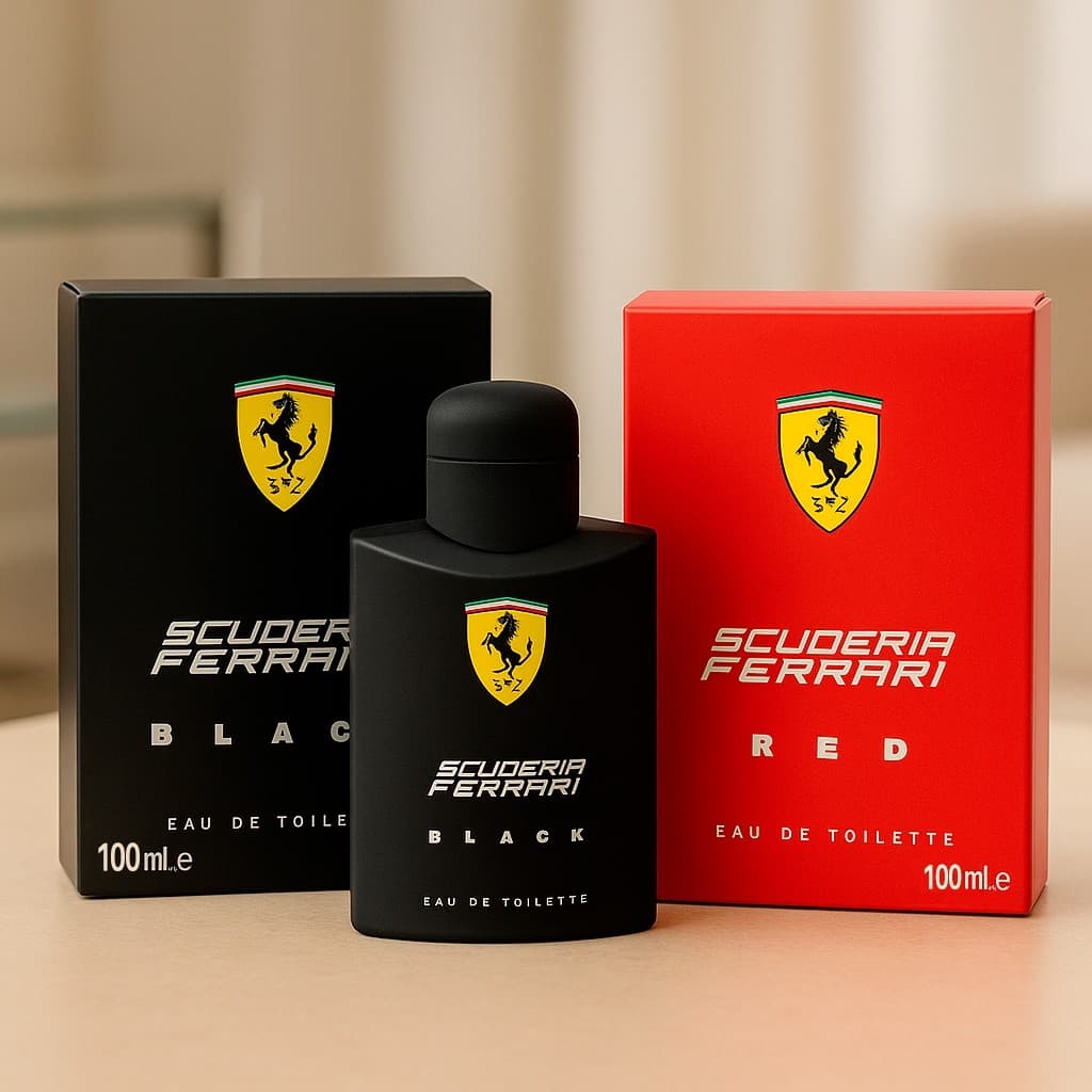 Kit 2 Perfume Ferrari Black e Red Masculino 100ml  EDT Importado Longa Duração Envio imediato 