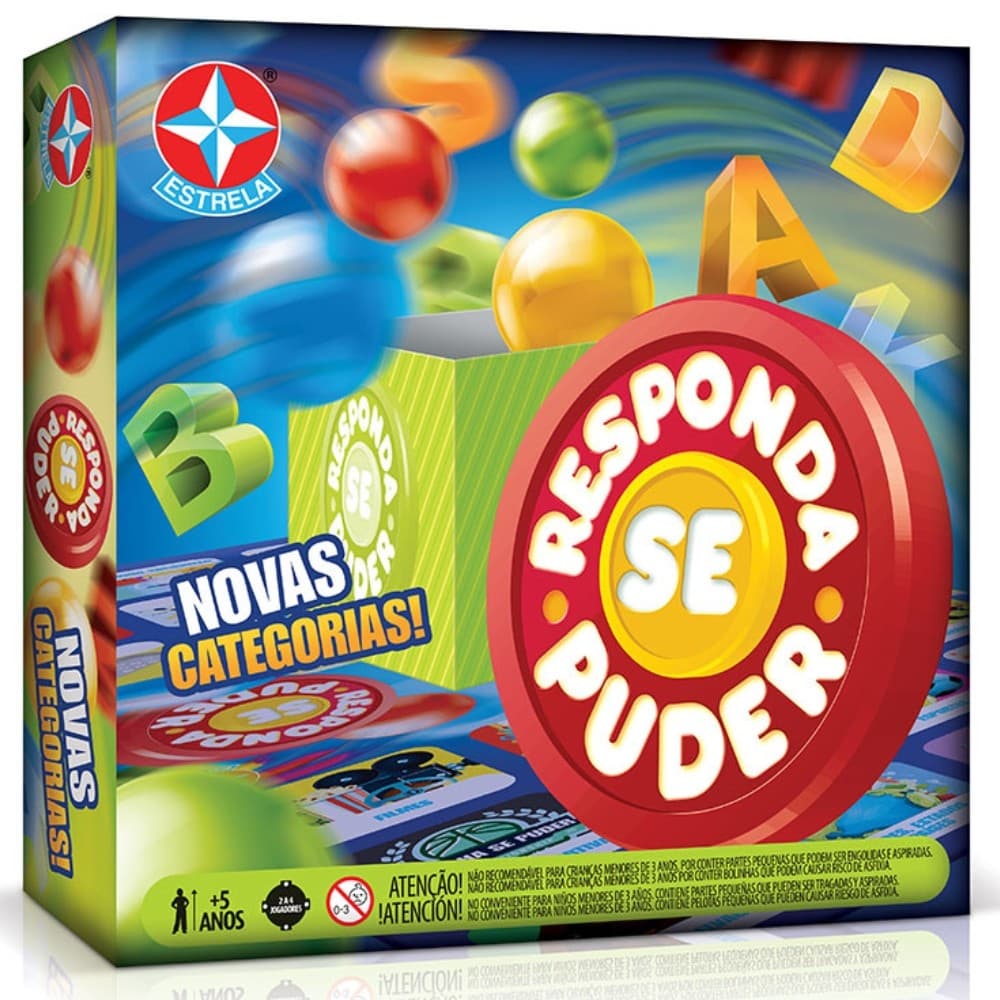JOGO RESPONDA SE PUDER ESTRELA BRINQUEDO PERGUNTA MESA TABULEIRO BOLINHA FICHA ROLETA FAMÍLIA CARTAS