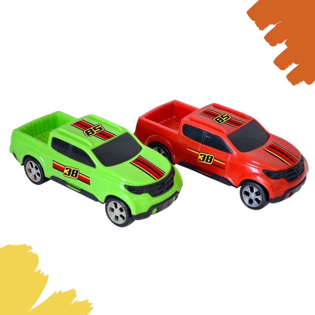 Kit 2 Brinquedos Mini Caminhonete Pick-up Carrinho Infantil Presente Brinde Lembrancinha Menino