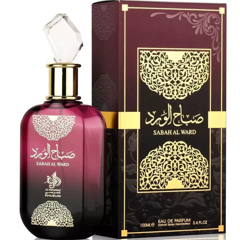 Perfume Sabah Al Ward Al Wataniah Árabe importado 100ML Masculino Fixação Forte Lançamento Entrega Rápida