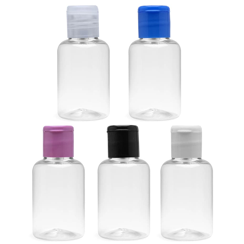 Frascos Plástico Pet 30Ml R18 tampa Flip Top para álcool gel, shampoo, sabonete líquido e cremes
