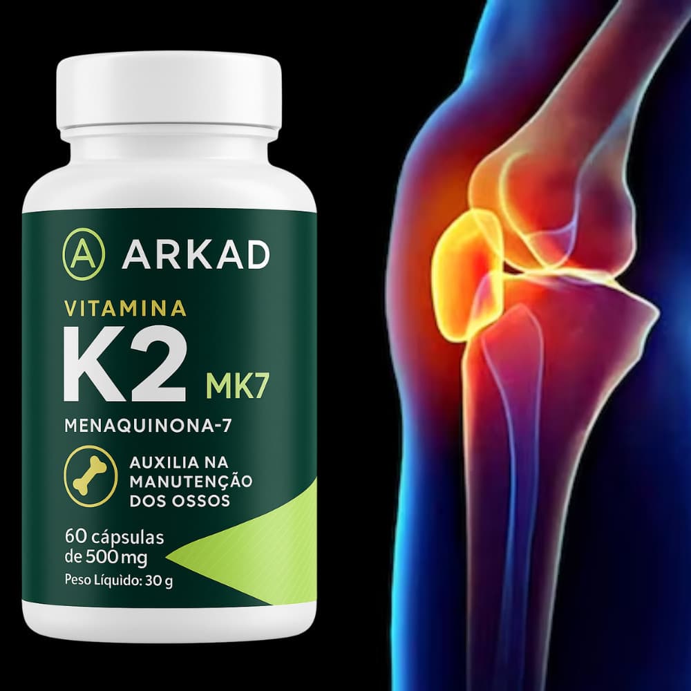 Vitamina K2 Mk7 Cálcio + vitamina D3 Menaquinona-7  Original Arkad - Envio Imediato