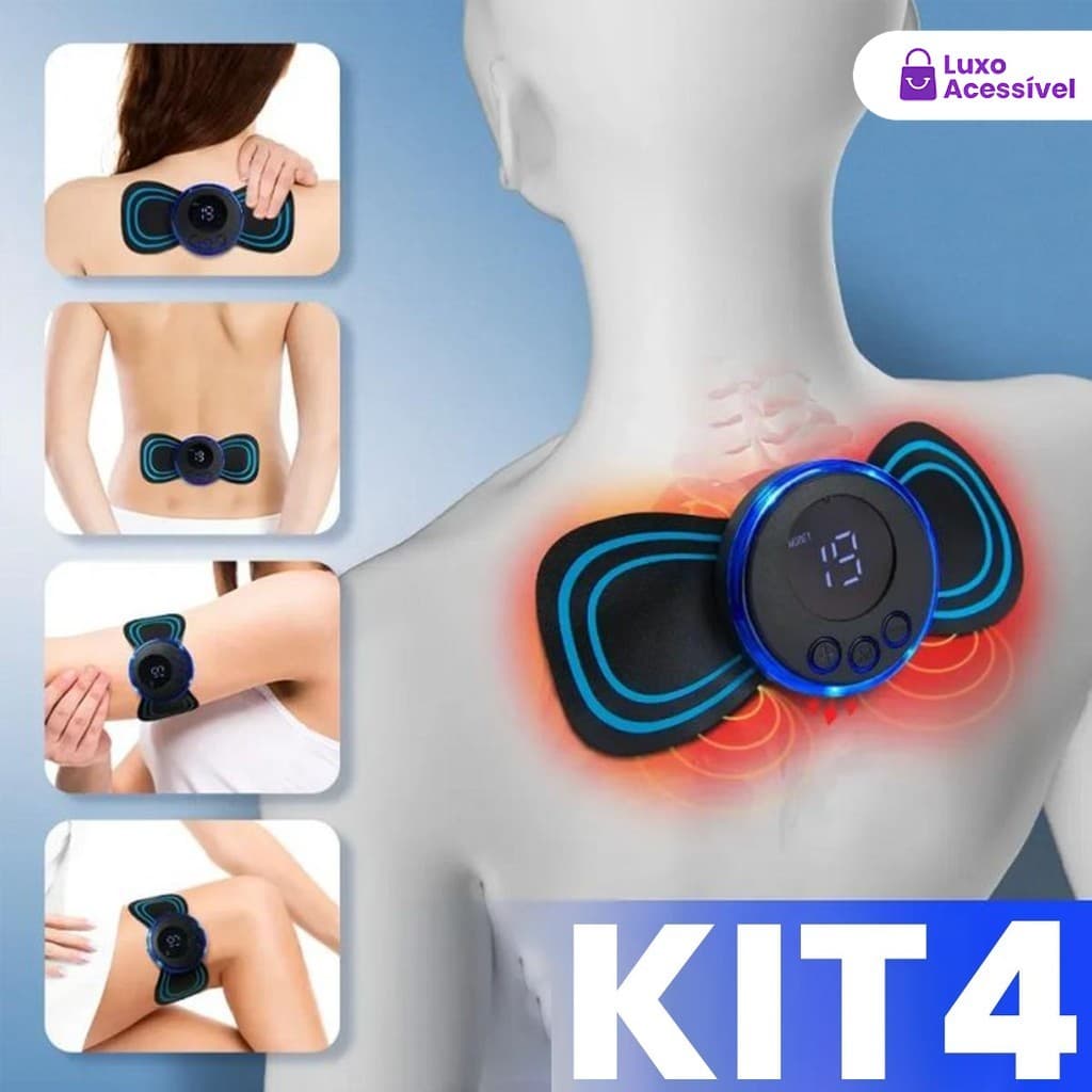 1,6 Mini Massageador Elétrico Portátil Recarregável Alívio Dor Muscular Adesivo Massagem Corpo Ombro E massageador de pé