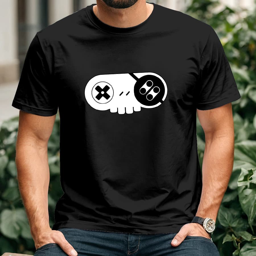 Camiseta Controle Game Skull - Divertida - Jogo Video Game - 100% Algodão