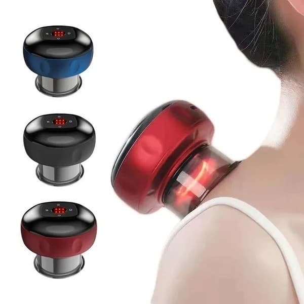 Massageador De Ventosaterapia Com Luz Infravermelha E 12 Modos – Dores Musculares E Relaxamento
