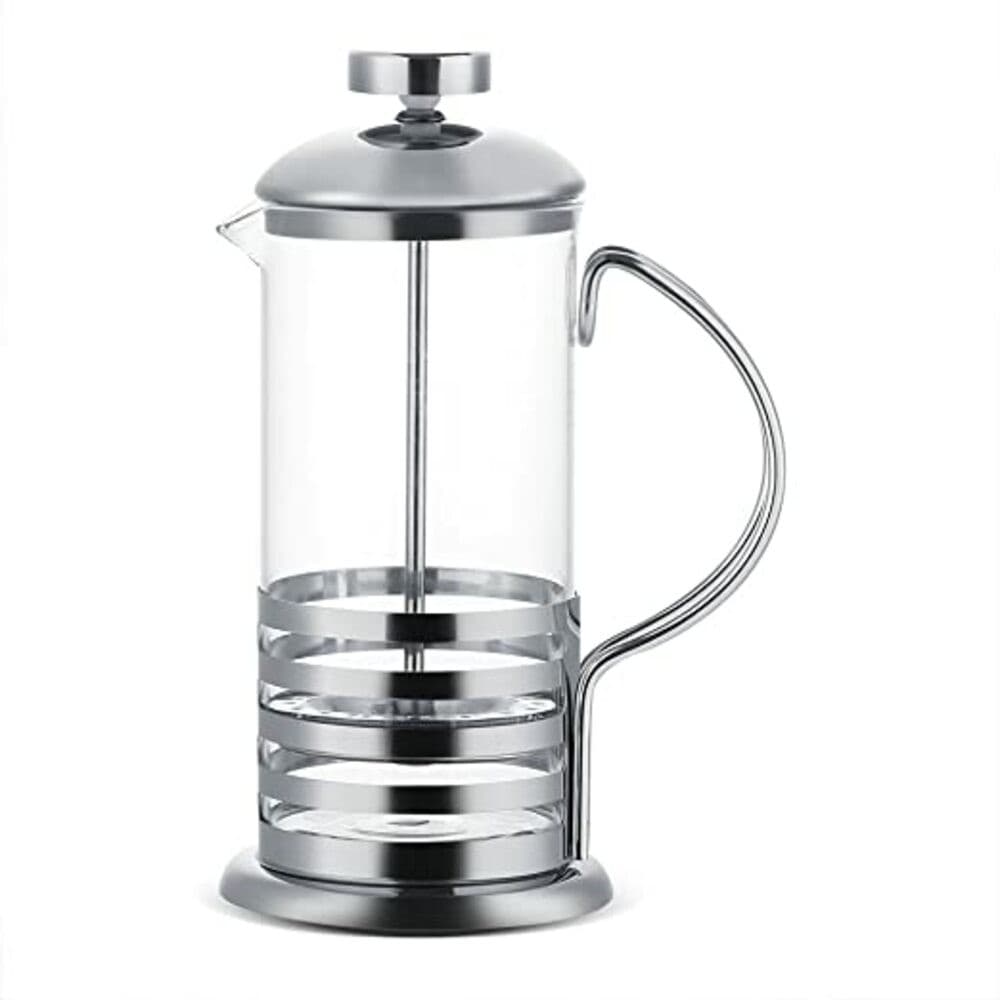 CAFETEIRA FRANCESA INOX 1L ELEGANTE COM PRENSA VIDRO PARA EXPRESSO