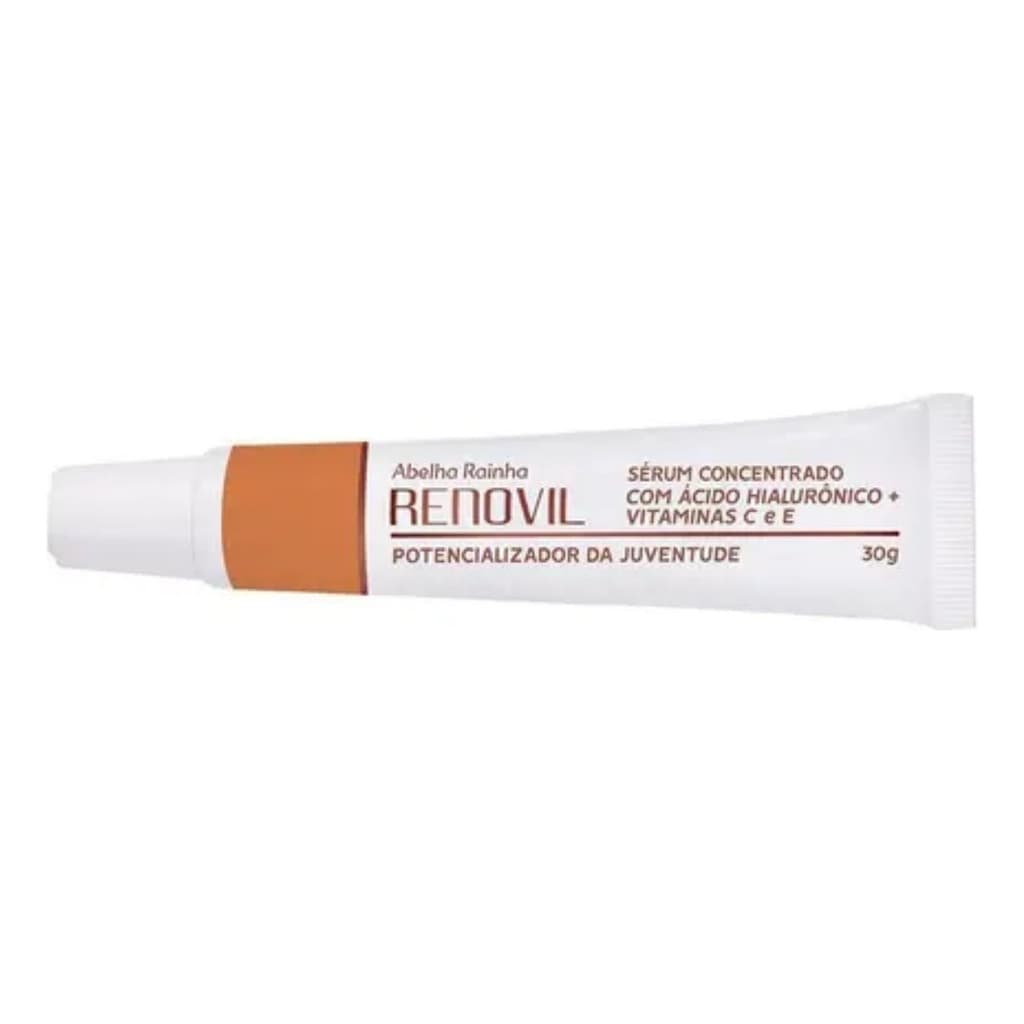 Sérum Potencializador da Juventude com Ácido Hialurônico E Vitamina C e E Renovil Previne o Envelhecimento Abelha Rainha