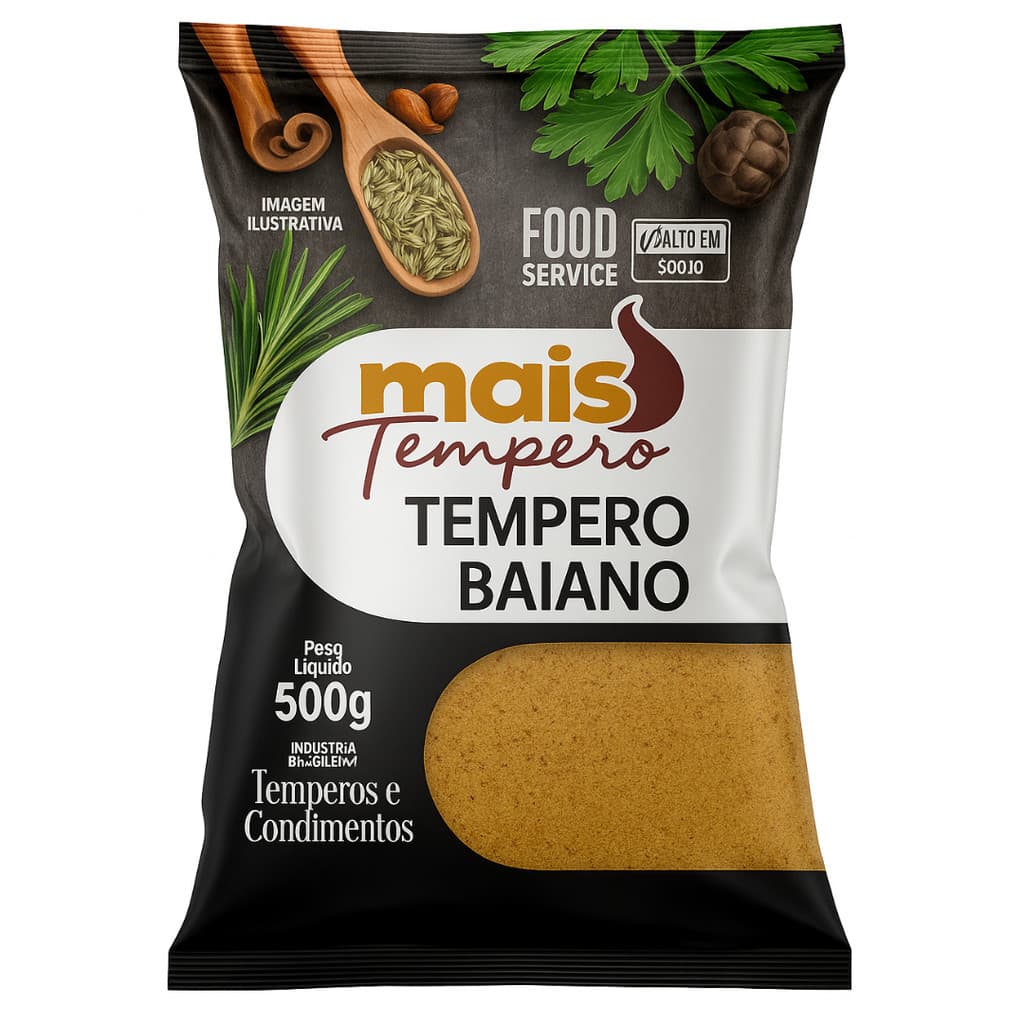 Tempero Baiano - Pacote com 1KG - Promoção Oficial Mais Tempero