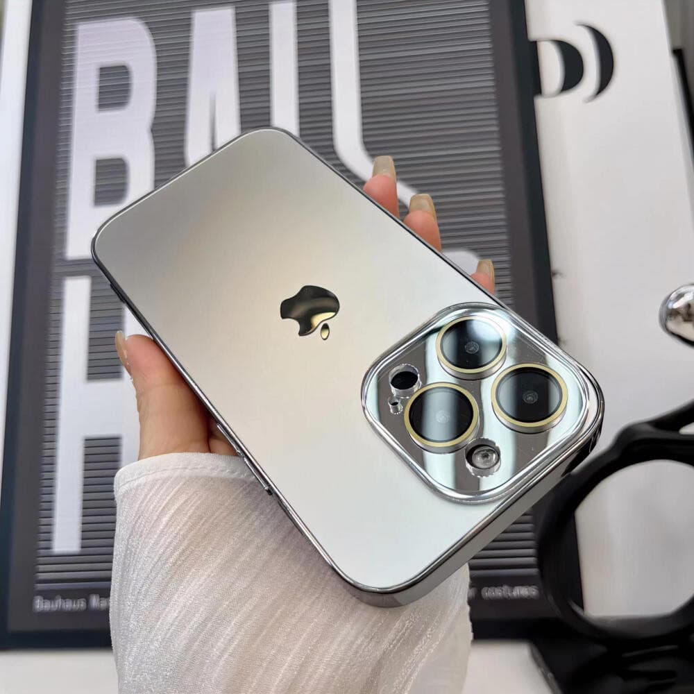 Capa Luxuosa De Vidro Fosco AG Para iPhone 18 17 16 15 14 13 12 11 Pro Max Proteção De Lente De Câmera