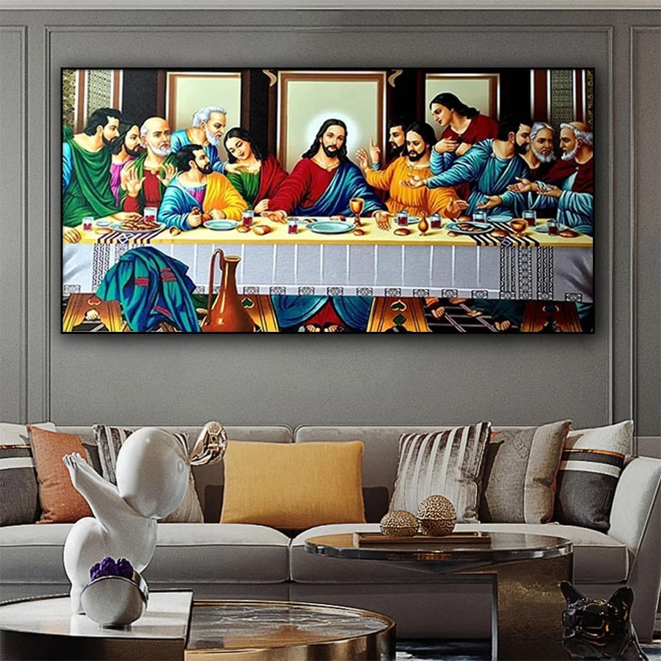 Diy 5D 5D Pintura Diamante Última Ceia Arte Bordado Ponto Cruz Mosaico Religião Cristo Jesus Nova Chegada Decoração De P