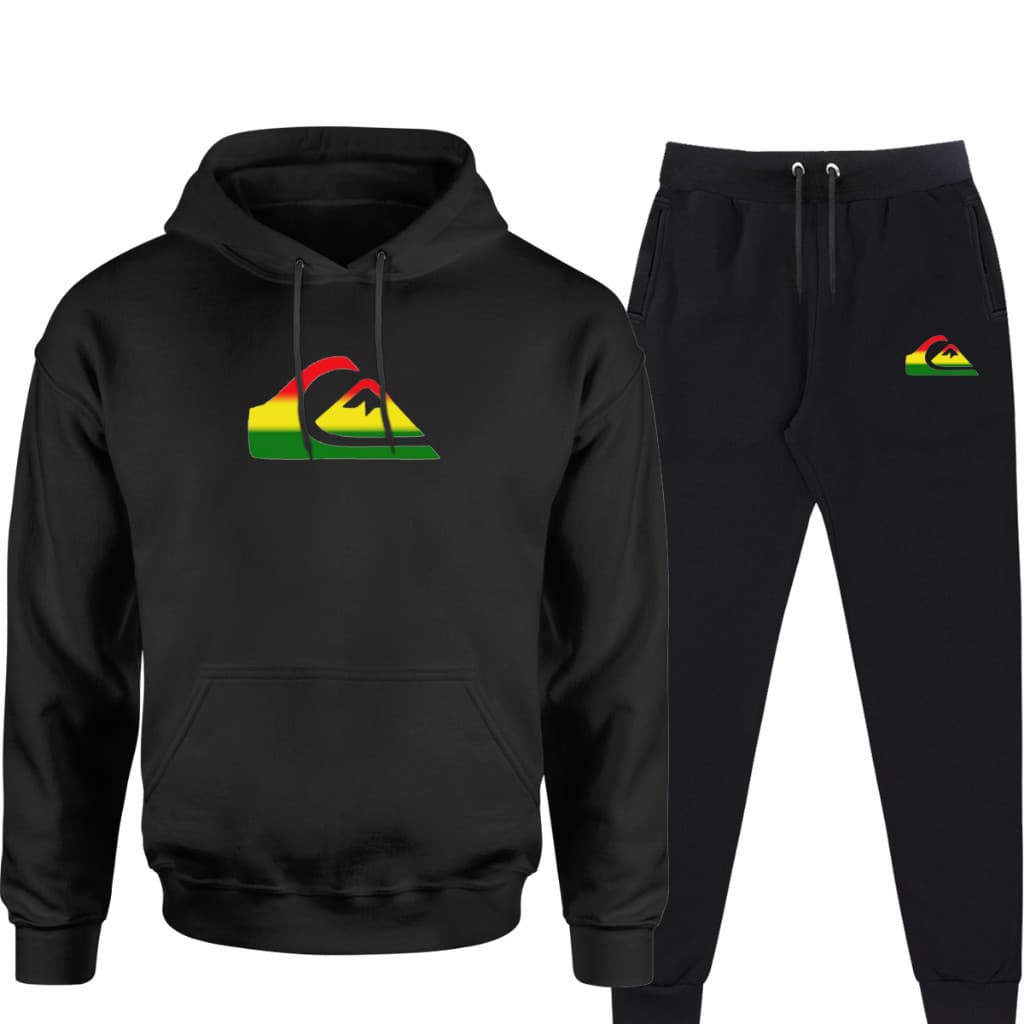 Conjunto Moletom blusa de frio canguru e capuz QK + calça de moletom