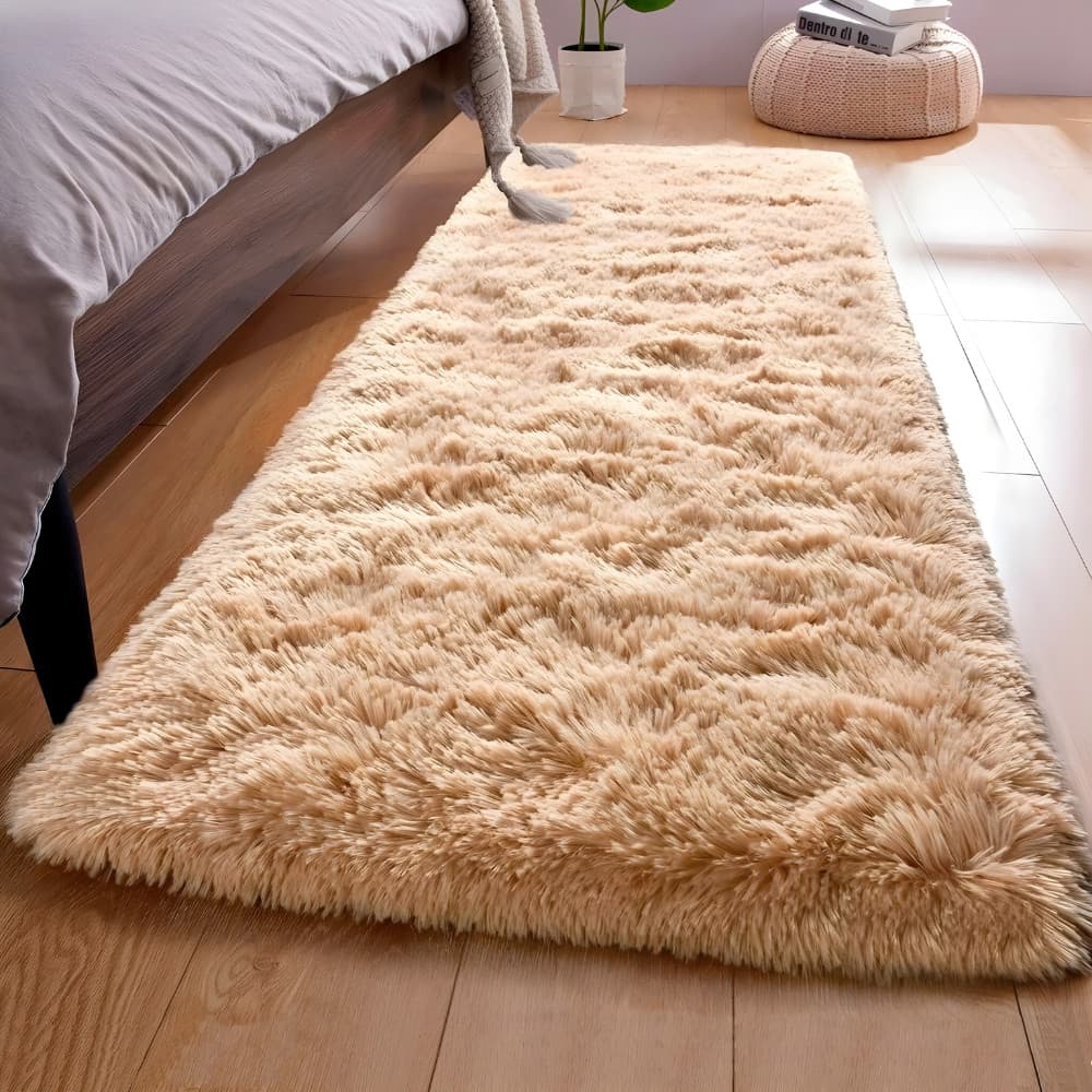Tapete Quarto Felpudo Passadeira Felpuda 2,00 x 0,60 Antiderrapante Corredor Sala Beira De Cama Casa
