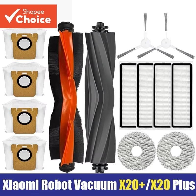 Para Xiaomi Robô Aspirador X20 +/X20 Plus/C102 Acessórios De Limpeza Principal Escova Lateral Filtro Mop Caixa Poeira