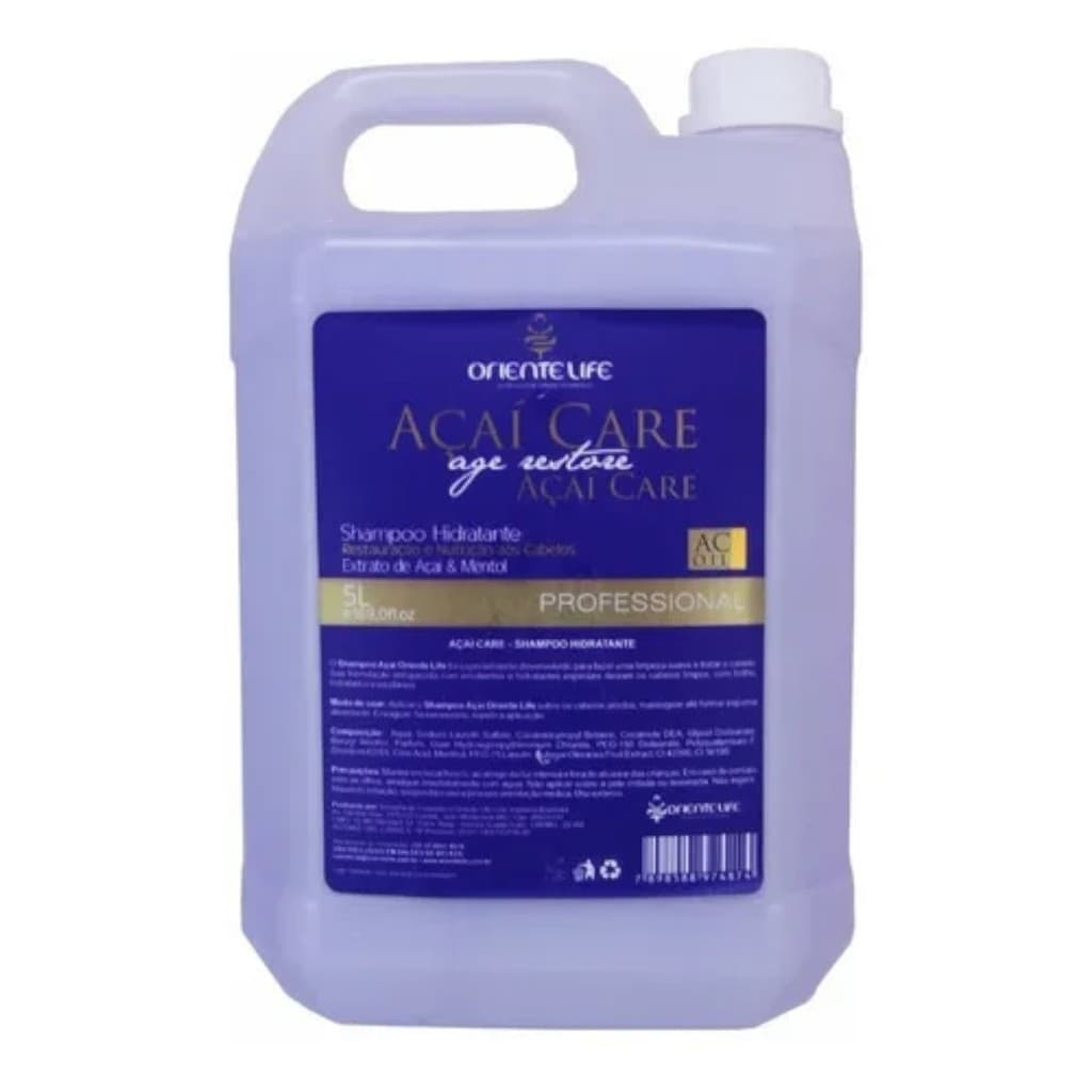 Shampoo Hidratante Açaí Care 5L Oriente Life