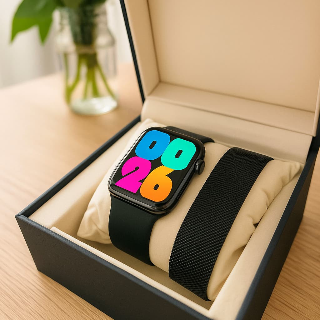 Conjunto De Smartwatch Relógio Inteligente 3 Em 1 Para Presente , Chamada De Voz Masculina , Feminino O Natal 38/45 Mm