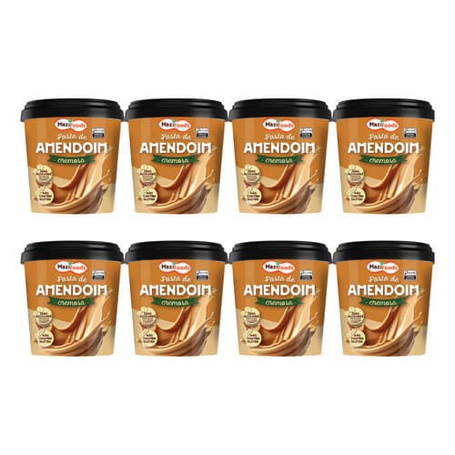 8 Pasta Amendoim Integral Natural Saudável Cremosa 1,01kg