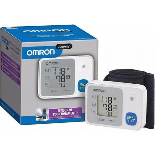 Aparelho Medidor Pressão Arterial Pulso Omron 6124 Cor Cinza