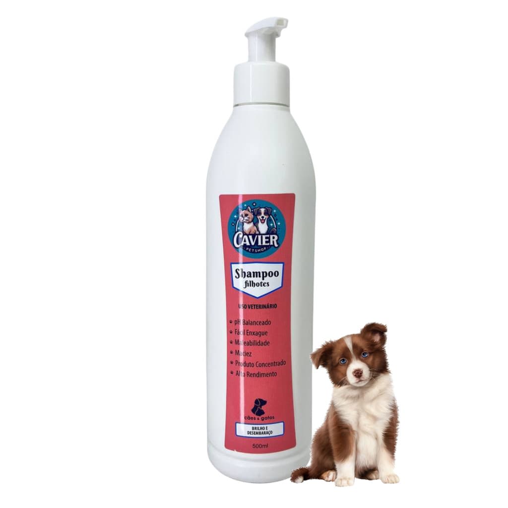 Shampoo Para Cães e Gatos Filhotes - Cavier Pet