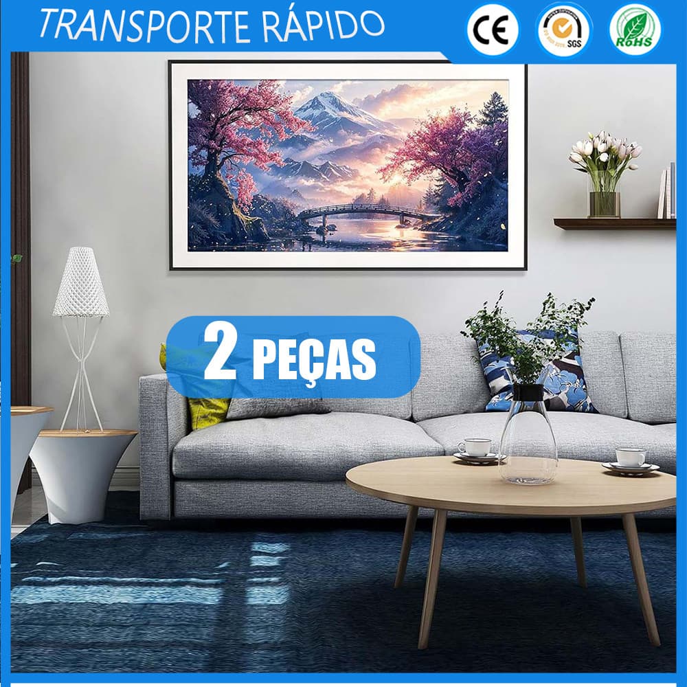 2x Pintura com diamantes DIY Pintura com diamantes 5D Pintura com diamantes Mountain Sunset Kit de artesanato 70x40cm