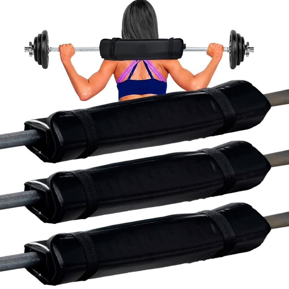 Kit 3 Protetor de Barra Academia Treino de Agachamento Exercícios Espuma Confortável Profissional