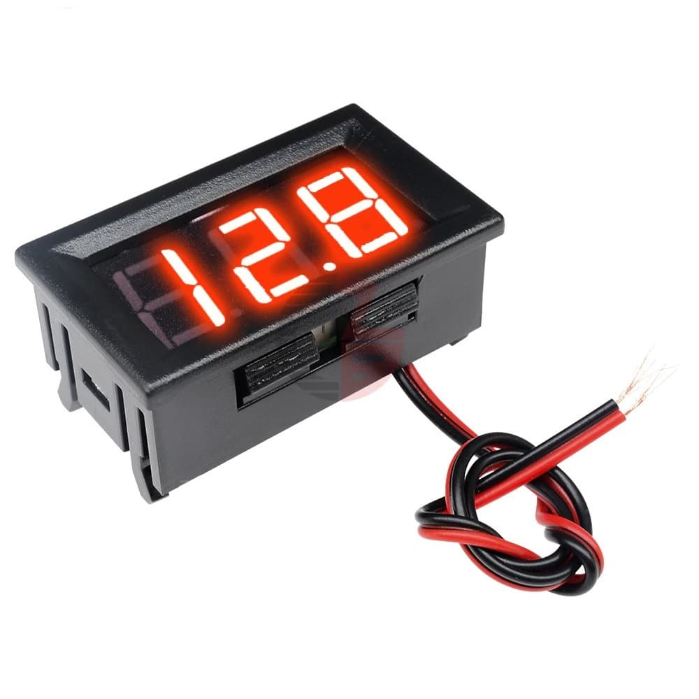 Voltímetro Led Digital  4.5-30V Medidor de Tensão Digital de dois fios 0.56 Polegadas