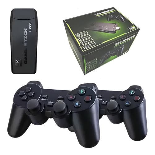 Stick Vídeo Game 4k Hd 20mil Jogos 64gb 2 Controles Sem Fio