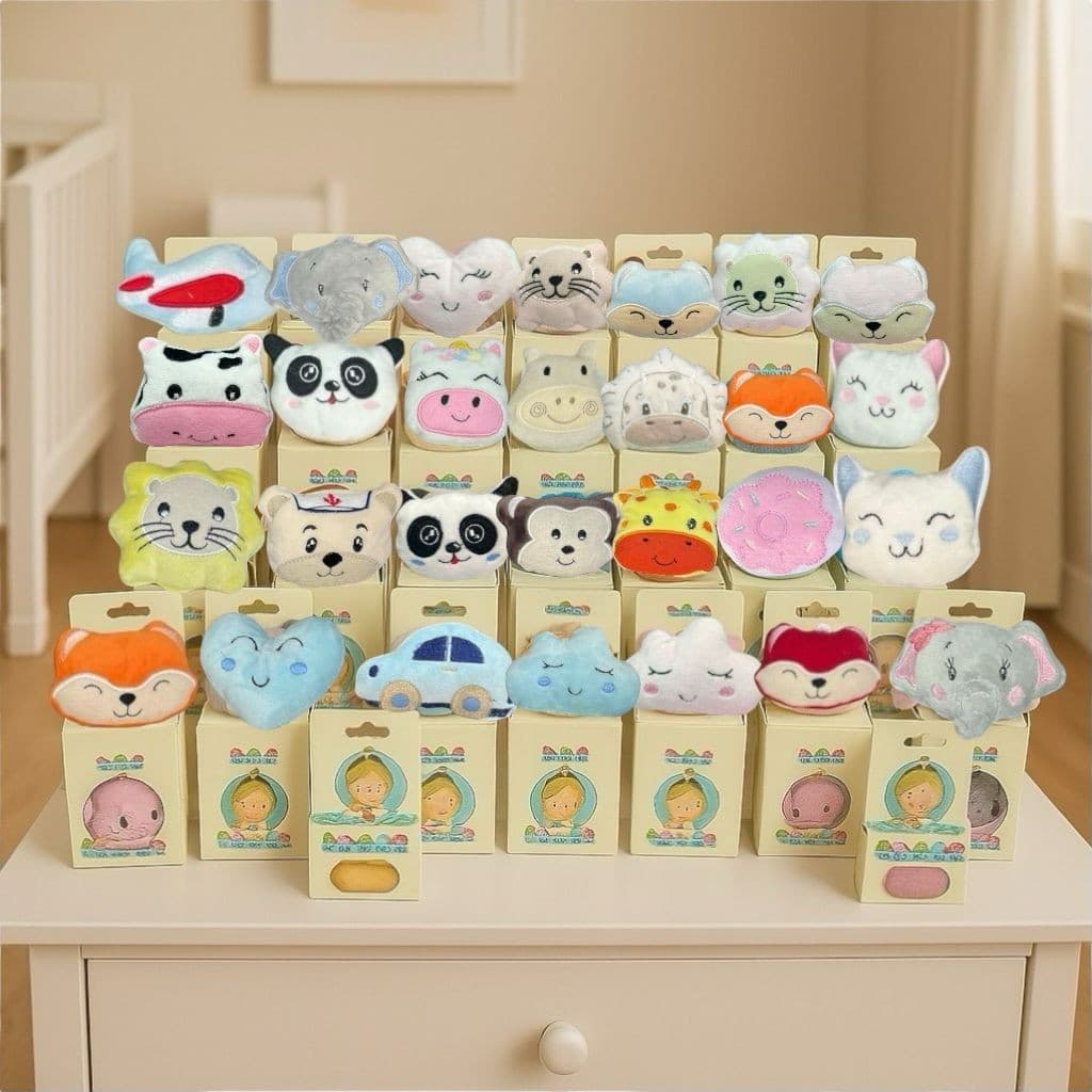 Kit 5 Naninhas para Bebê Bichinhos com Prendedor de Chupeta