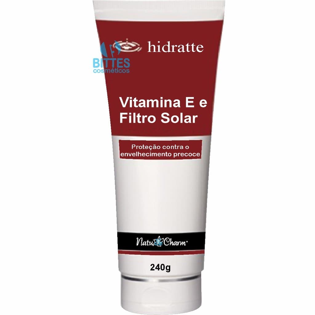 Creme Hidratante Vitamina E e Filtro Solar Natu Charm Cosméticos BISNAGA