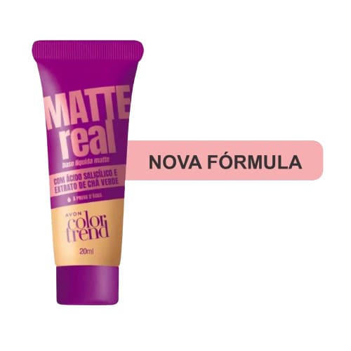 Base Líquida Matte Real Avon 240 NQ Bege Médio Maquiagem Avon ENVIO IMEDIATO