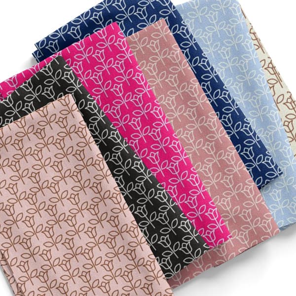 Tecido Tricoline Estampado 0,50x1,50 Floral Tulipa Delicado Patchwork Pano Artesanato Costura DIY