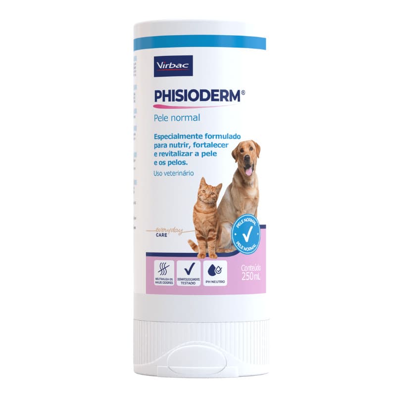 Phisioderm® Shampoo Pele Normal | Virbac 250ml - Shampoo para Cães e Gatos