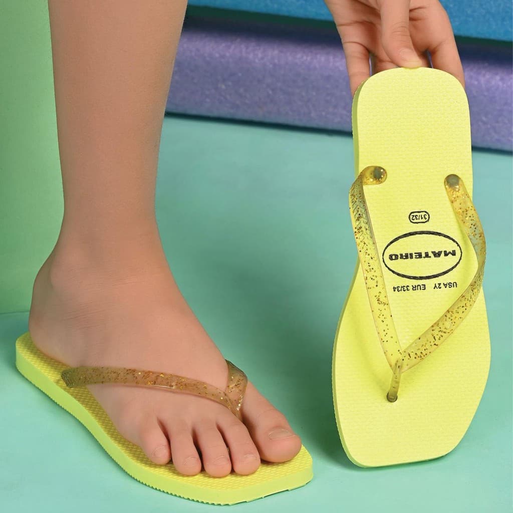 Chinelo Feminino Confortável Infantil Gliter Confortável
