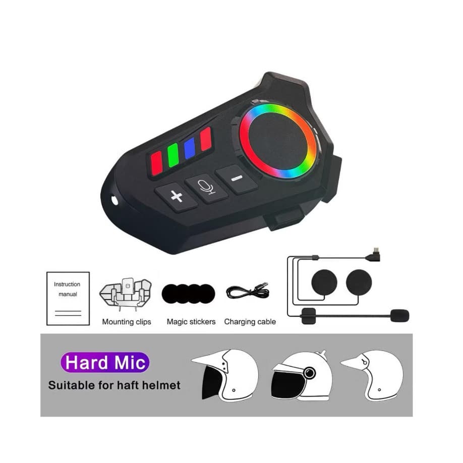Fone De Ouvido hard micro K06 Para Capacete Bluetooth Headset Rgb Sem Fio bombara